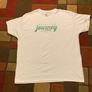WHITE & GREEN ENJOY THE JOURNEY TEE